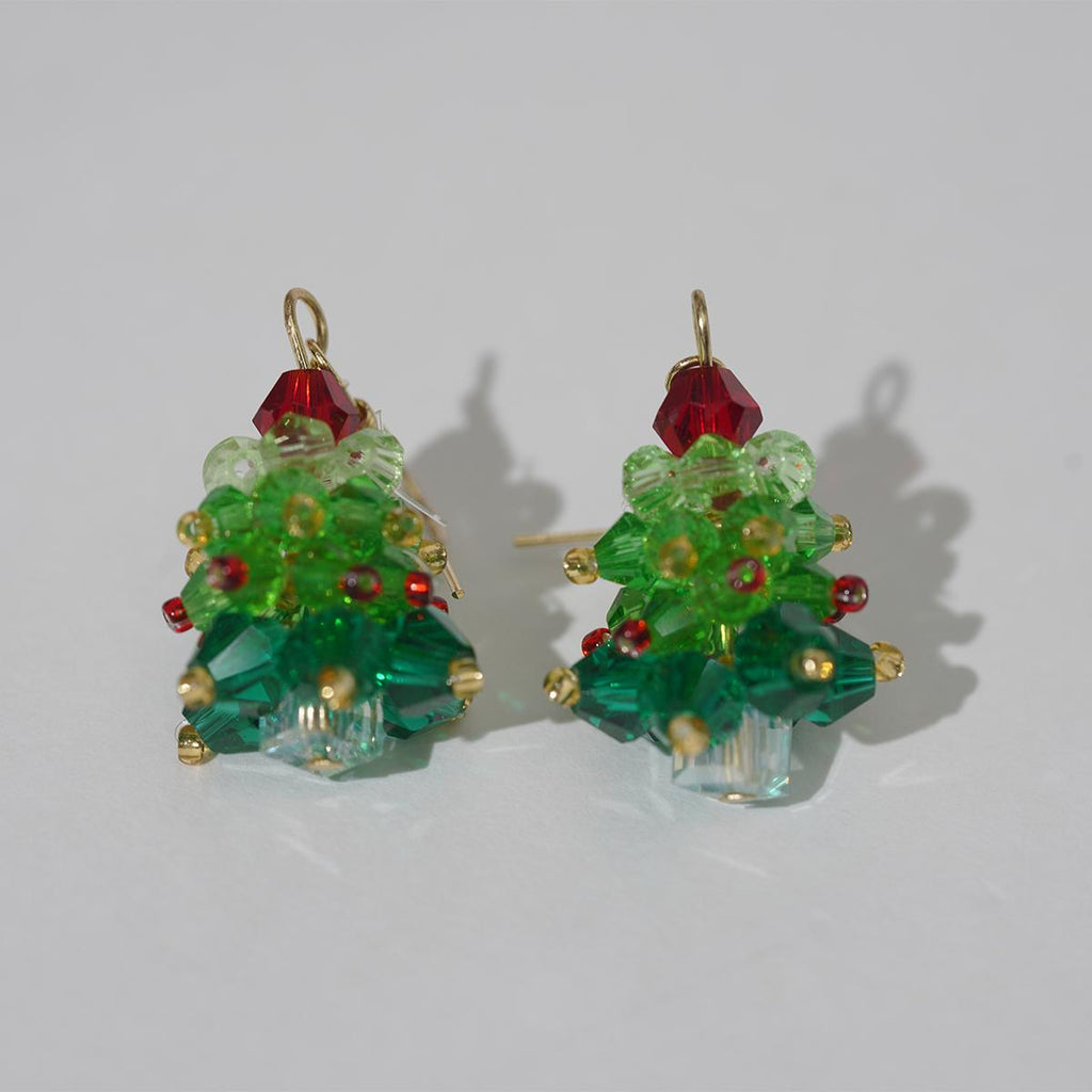 【Drop Earrings】Hook Christmas Tree Earrings,Exquisite Festive Design,Ideal for Holiday Celebrations