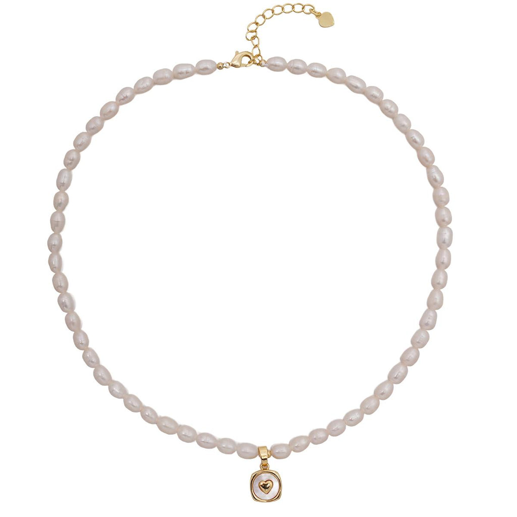 【Pendant Necklace】Natural Pearl Necklace with Copper-Cover Pearl Pendant, Classic Elegant Gift for Women, Romantic Pendant Necklace
