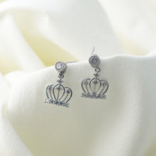 Load image into Gallery viewer, 【Drop Earrings】Zircon Inlaid Crown Drop Earrings, Elegant &amp; Sparkly, Ideal for Women Loving Delicate Style