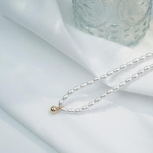 Load image into Gallery viewer, 【Pendant Necklace】Copper Alloy Matte Gold Dual Chain Necklace with Heart Pendant, Geometric Contrast Jewelry Modern Elegance for Women