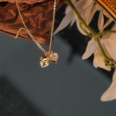 Copper Chain with Shell and Zircon Pendant Necklace, Women Fashion Necklace, Versatile Gift for Birthday, Lover