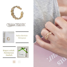 Charger l&#39;image dans la galerie, Cincin Terbuka Berbentuk Rantai, Barang Kemas Aloi Vintaj dan Bergaya, Pakaian Harian Bergaya, Aksesori Boleh Ditindan, Sesuai untuk Pencinta Fesyen stainless  steel  ring
