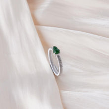 Load image into Gallery viewer, 【Ring】S925 Silver Green Jadeite Gourd Ring Lucky Charm Jewelry Elegant Daily Accessory for Women