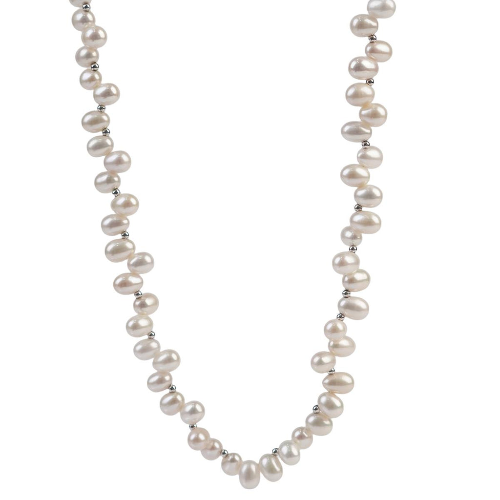 Women's Elegant Pearl & Sterling Silver Heart Necklace – Timeless Sophistication for Every Occasion