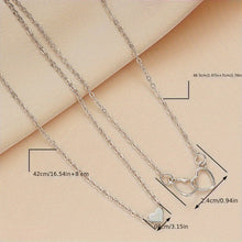 Charger l&#39;image dans la galerie, Set Of 2 Stylish And Simple Hollowed-out Heart Pendant Necklaces, Perfect For Holidays, Parties, Dates, Or Daily Wear