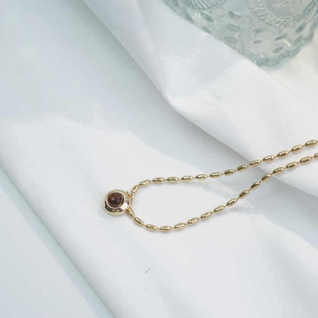 Elegant Pendant Necklace with Minimalist Barrel Chain Design, Versatile & Safe Jewelly for Women