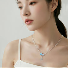 Load image into Gallery viewer, 【Pendant Necklace】Frosted Floral Zircon Necklace, Delicate Chain with Elegant Tassel, Ethereal Trendy Jewelry