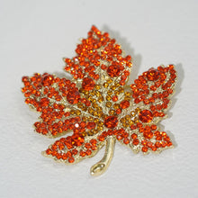 Load image into Gallery viewer, Glowing Maple Leaf Brooch with Red-Orange Tone, Creative Fashion for Throughtful Gift