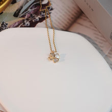 Load image into Gallery viewer, Lucky Clover Pendant Necklace for Women: Pearl Shell &amp; Crystal Accent  Pendant Necklace, Delicate Trendy Chain Jewelry