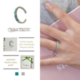 Cincin Enamel, Reka Bentuk Niche, Tekstur Tidak Teratur, Aloi Berwarna Perak, Gaya Retro Artistik, Sesuai untuk Bergaya, Mengejar Gadis Muda stainless  steel  ring