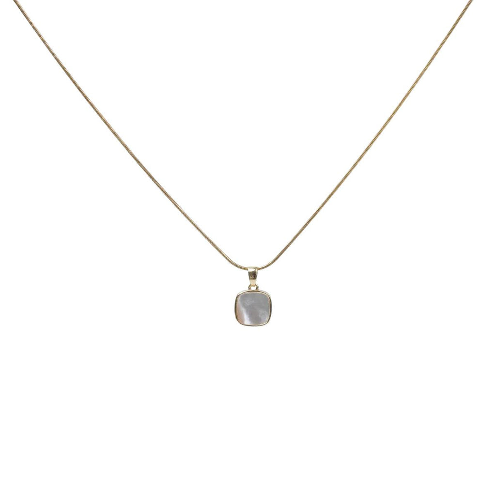 【Pendant Necklace】Minimalist Square Shell Pendant Necklace, Elegant & Versatile for Daily&Dating Looks
