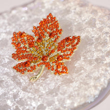 Load image into Gallery viewer, Glowing Maple Leaf Brooch with Red-Orange Tone, Creative Fashion for Throughtful Gift