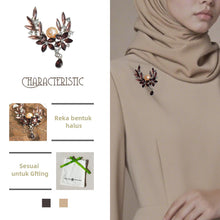 Load image into Gallery viewer, Kerongsang besar bahu Bunga Mutiara, Rekaan Berkilauan Elegan, Aksesori Serba guna, untuk Wanita, dengan Berlian buatan