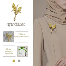 Load image into Gallery viewer, Kerongsang Daun Gandum Emas, Simbol Tuai Mewah, Untuk Wanita Bergaya pin  brooch
