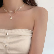 Charger l&#39;image dans la galerie, Pearl Cluster Silver Necklace - Dainty Layering Jewelry for Work &amp; Relaxing