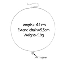 Load image into Gallery viewer, Charming Silver Chain Necklace with Round Crystal Pendant – Elegant Jewelry for Everyday Wear