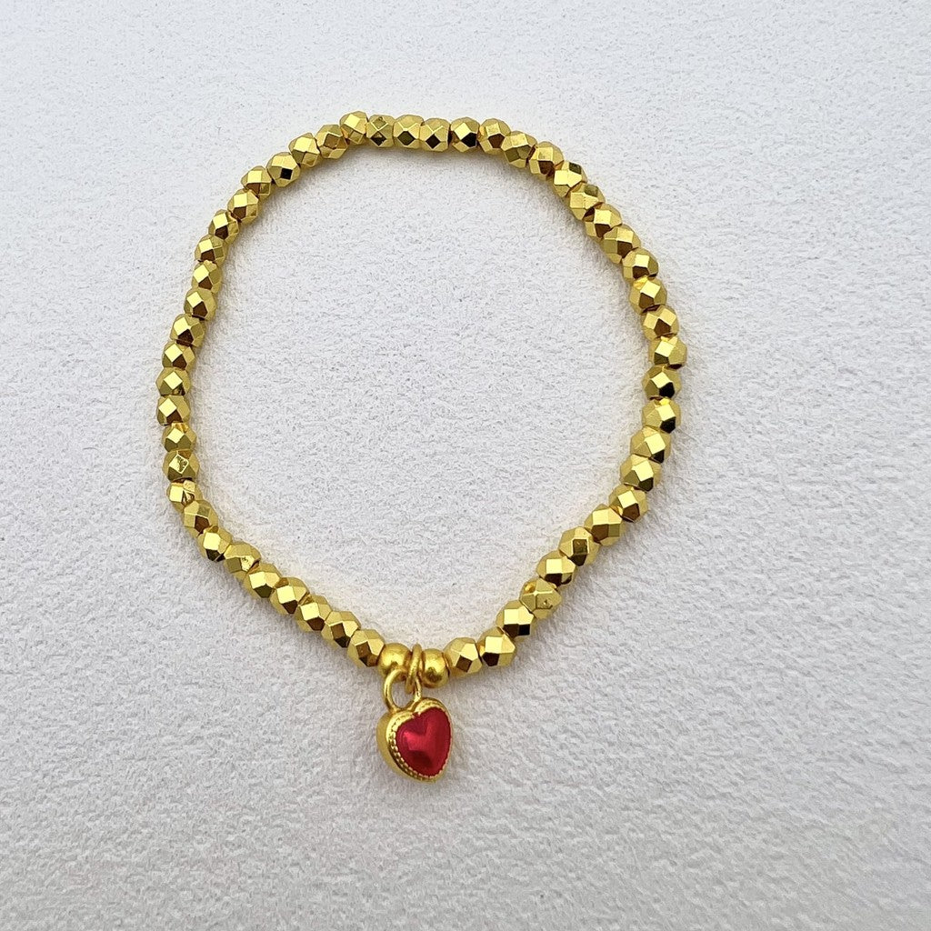 Elegant Vietnam Placer Gold Heart Bracelet ️ Gift for Anniversary  - Free Exclusive Box!