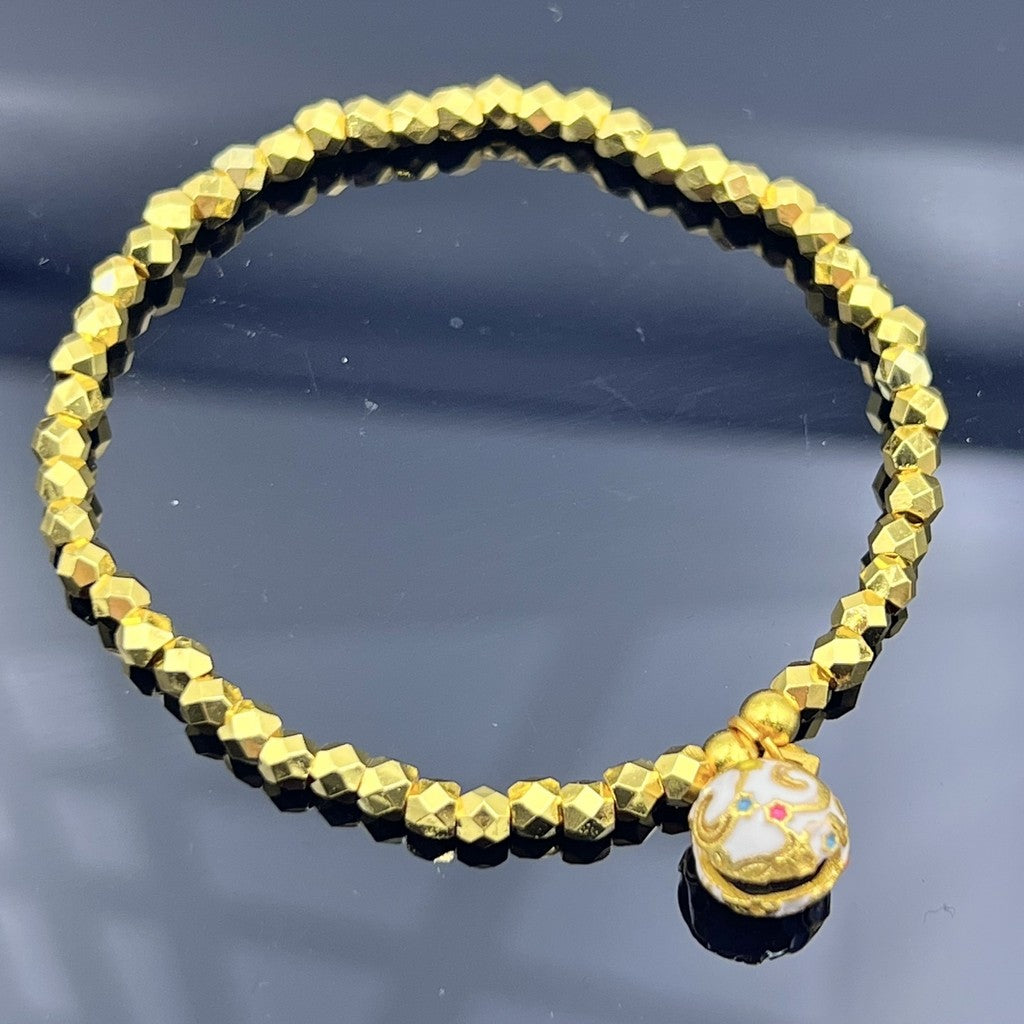 Gold Chinese Bracelet  Traditional Pattern Women’s Gift - Free Exclusive Box