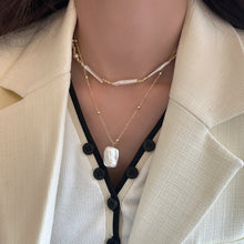 Charger l&#39;image dans la galerie, Gold Pearl Necklace - Muslimah-Friendly Jewelry for Weddings &amp; Raya  Gift Box Included