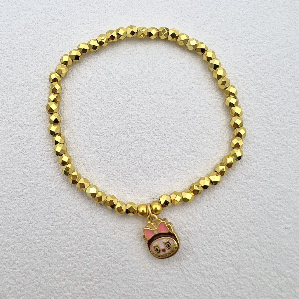 Kawaii Sanrio Gold Bracelet - Cute Mochi Charm Jewelry for Girls  Anime Gift for Birthday/Valentine/Raya with Free Gift Box