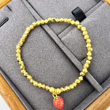 Laden Sie das Bild in den Galerie-Viewer, Strawberry Gold Bracelet for Kids &amp; Teens - Adjustable Hypoallergenic Jewelry  Birthday/Children&#39;s Day Gift with Free Velvet Box