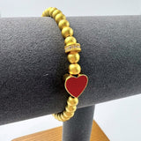 Red Heart Gold Bracelet - Hypoallergenic Jewelry for Couples  Valentine's Day/Anniversary Gift with Free Luxury Gift Box
