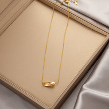 Charger l&#39;image dans la galerie, Titanium Steel Pendant Necklace | Hypoallergenic Gold Chain with Zircon &amp; Shell Charms | 45cm Adjustable for Daily/Gift
