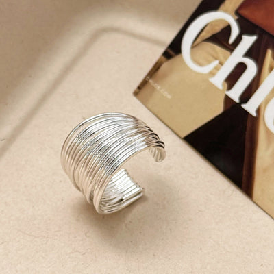 Dual-Tone Open Rings - Hypoallergenic Stackable Jewelry for Work & Events  Gift Box Included