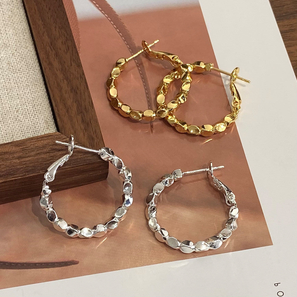 Modern Geometric Silver Earrings - Hypoallergenic Jewelry for Work & Relaxing