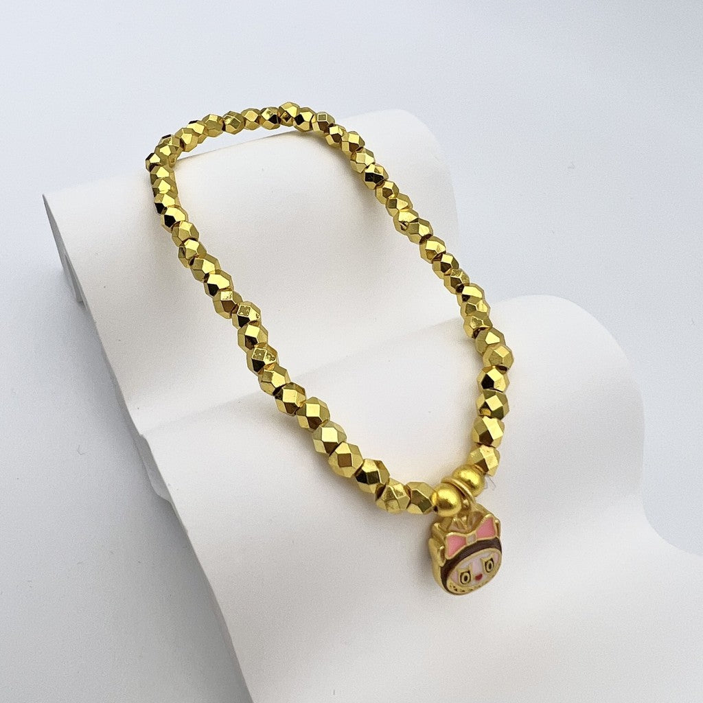 Kawaii Sanrio Gold Bracelet - Cute Mochi Charm Jewelry for Girls  Anime Gift for Birthday/Valentine/Raya with Free Gift Box