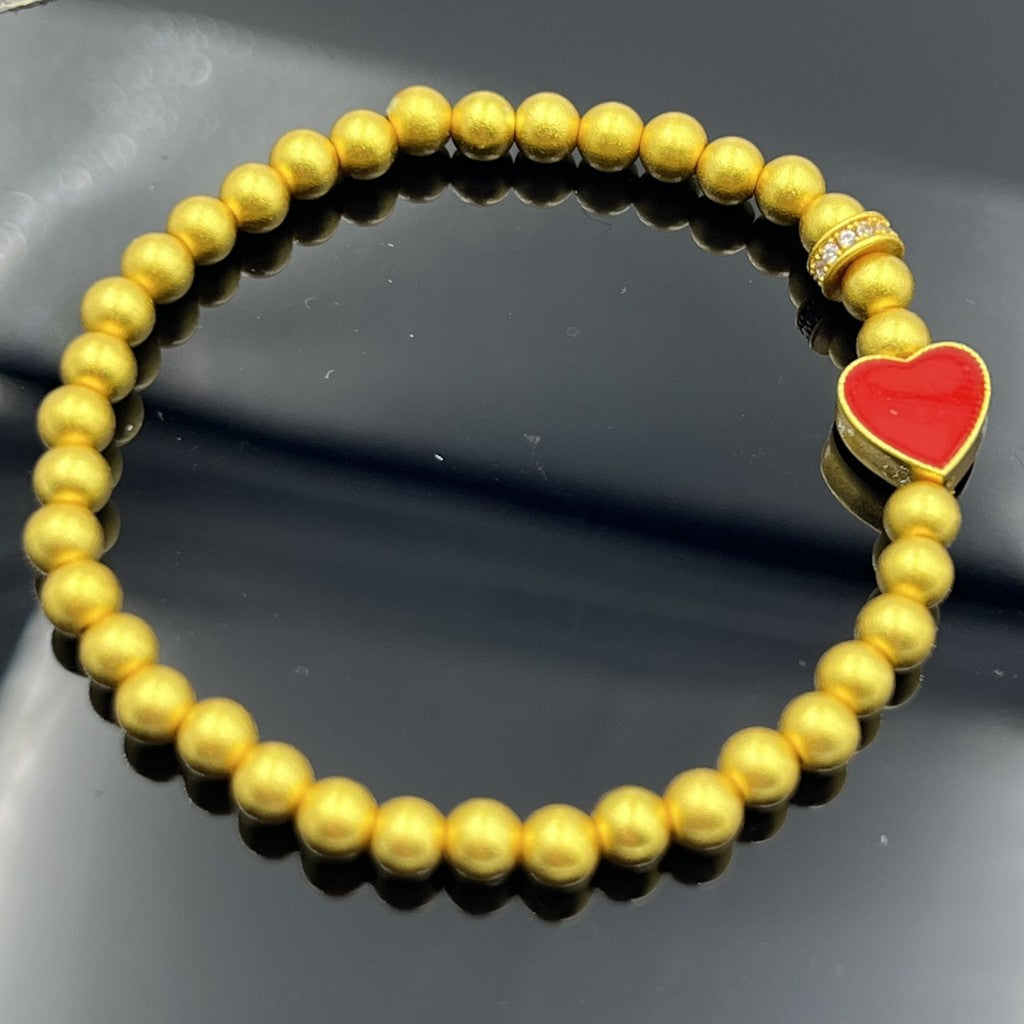 Red Heart Gold Bracelet - Hypoallergenic Jewelry for Couples  Valentine's Day/Anniversary Gift with Free Luxury Gift Box