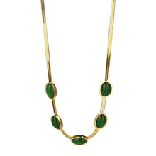 Charger l&#39;image dans la galerie, Titanium Steel Pendant Necklace | Hypoallergenic Gold Chain with Zircon &amp; Shell Charms | 45cm Adjustable for Daily/Gift