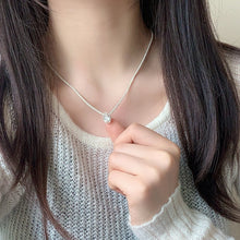 Load image into Gallery viewer, Charming Silver Chain Necklace with Round Crystal Pendant – Elegant Jewelry for Everyday Wear