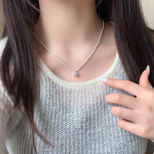 Load image into Gallery viewer, Charming Silver Chain Necklace with Round Crystal Pendant – Elegant Jewelry for Everyday Wear