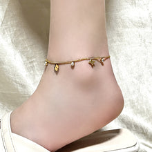 Charger l&#39;image dans la galerie, Title (119 characters): Moonlit Garden Anklet | Floral Star Charms for Baju Kurung &amp; Raya Elegance