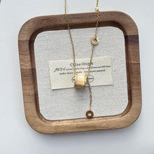 Charger l&#39;image dans la galerie, Gold Geometric Pendant Necklace Set | Minimalist Layered Chains with Letter &amp; Shape Charms | Korean-Inspired Daily Jewelry