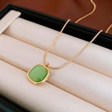 Charger l&#39;image dans la galerie, Tropical Jade Harmony | Rose Gold Pendant for Baju Kurung &amp; Raya Sophistication