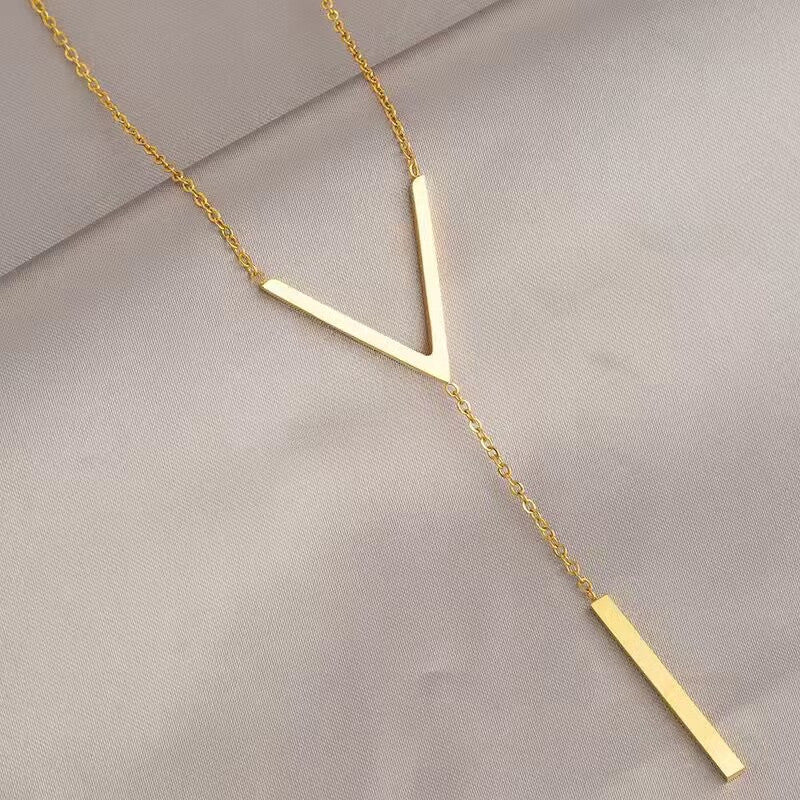 Titanium Steel Paperclip Necklace | Hypoallergenic Adjustable Chains with Charms | Edgy Daily Jewelry for Women