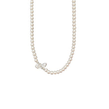 Charger l&#39;image dans la galerie, Titanium Steel Pearl Necklace | Hypoallergenic Butterfly Clasp | AAA Freshwater Pearls for Weddings/Daily