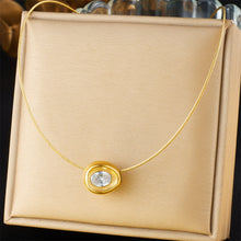 Load image into Gallery viewer, 【Pendant Necklace】Solo Diamond Elegance | Women Minimalist Hypoallergenic Mirror-Polished Chain