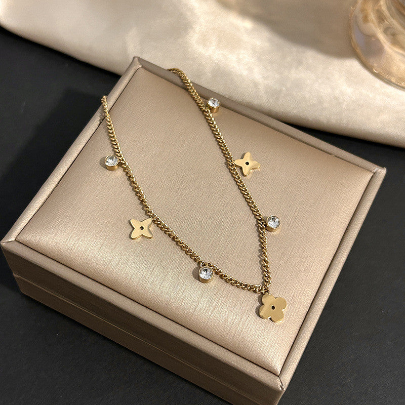 Title (119 characters): Moonlit Garden Anklet | Floral Star Charms for Baju Kurung & Raya Elegance