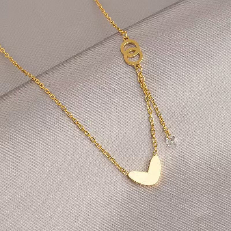 Titanium Steel Paperclip Necklace | Hypoallergenic Adjustable Chains with Charms | Edgy Daily Jewelry for Women