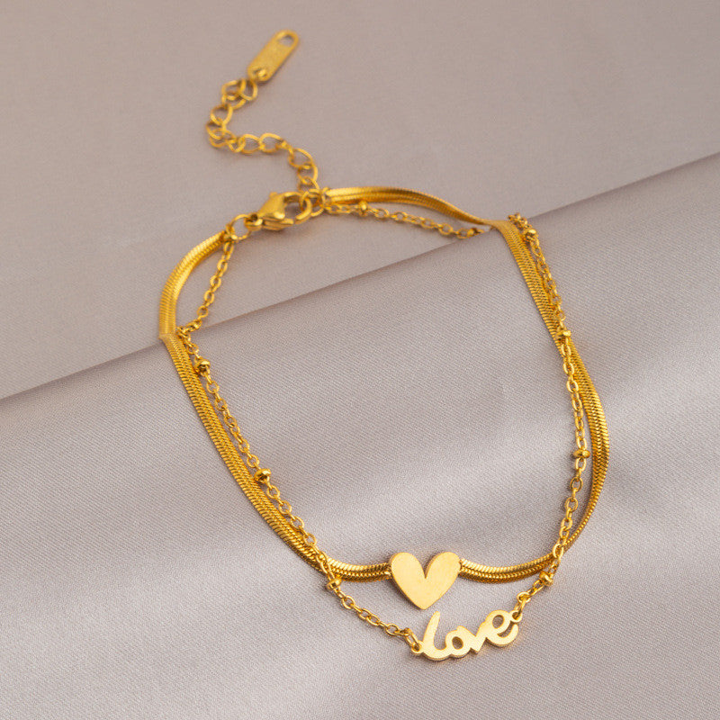 2025 New Trendy Women’s Anklet | 18K Gold Titanium Steel, Color-Fade Resistant, Elegant INS Versatile Foot Jewelry