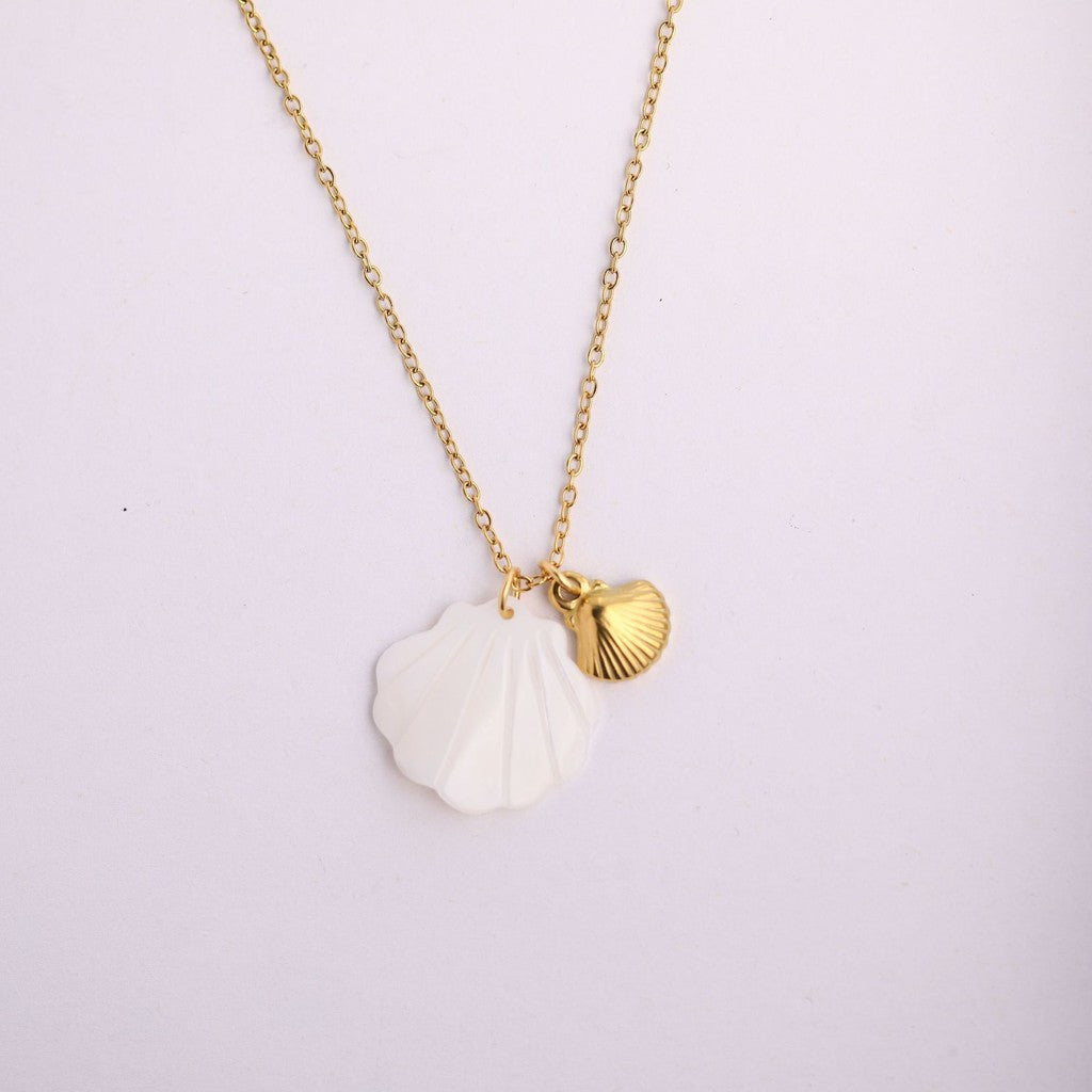 Oceanic Charm Necklaces | Titanium Steel Shell & Starfish Motifs for Tropical Elegance