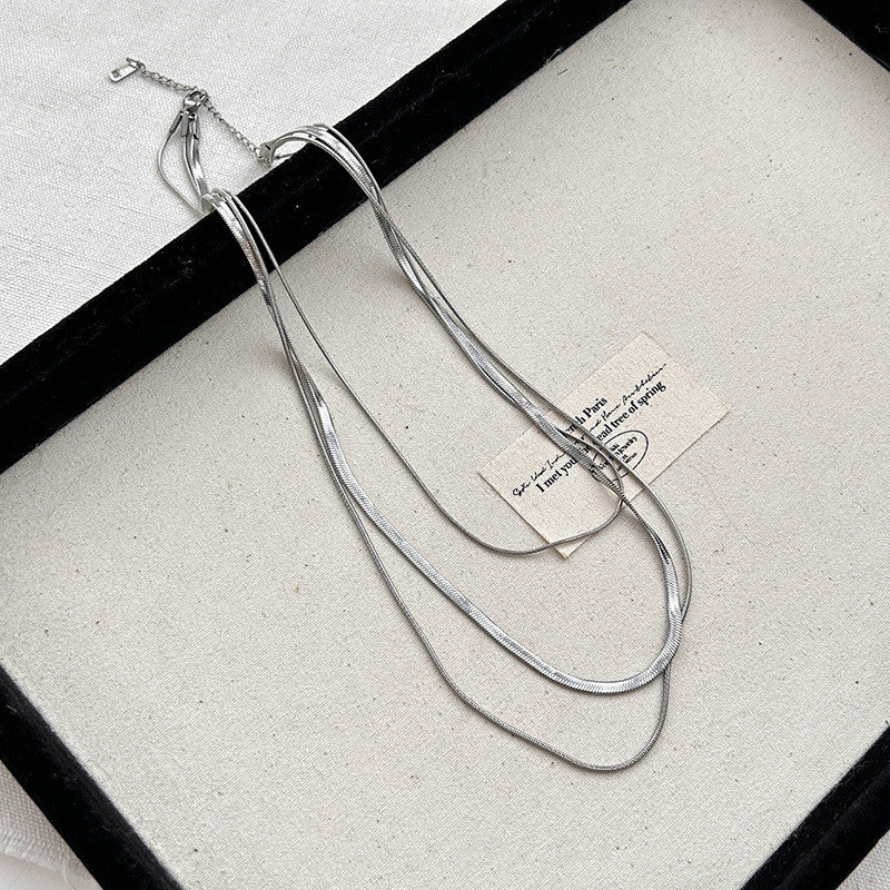 Layered Gold & Silver Necklace Set | 3 Adjustable Minimalist Chains | Hypoallergenic Daily Jewelry for Women