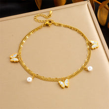 Charger l&#39;image dans la galerie, 【Anklet】Multi-Charms Elegance | Women Adjustable Beach-Ready Design with Pearl &amp; Butterfly Accents