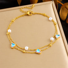 Charger l&#39;image dans la galerie, 【Anklet】Multi-Charms Elegance | Women Adjustable Beach-Ready Design with Pearl &amp; Butterfly Accents