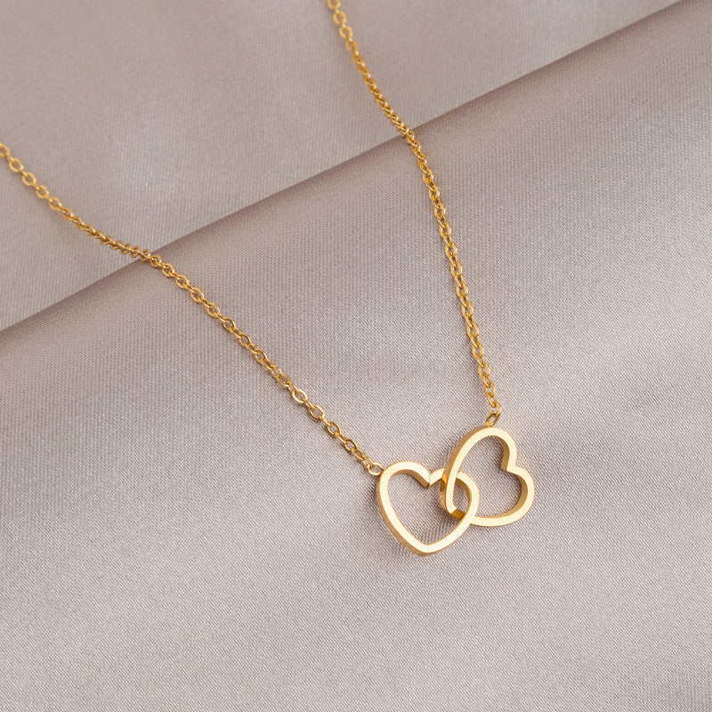 Titanium Steel Paperclip Necklace | Hypoallergenic Adjustable Chains with Charms | Edgy Daily Jewelry for Women