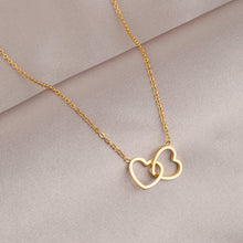 Charger l&#39;image dans la galerie, Titanium Steel Paperclip Necklace | Hypoallergenic Adjustable Chains with Charms | Edgy Daily Jewelry for Women