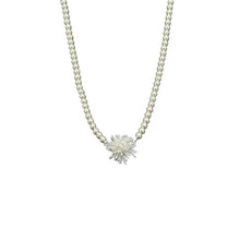 Charger l&#39;image dans la galerie, Silver Pearl Necklace with Copper Dandelion Pendant | Hypoallergenic Adjustable Jewelry for Women | Minimalist Daily Giftn